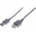 EXC USB 2.0 A male / A famale grey 1m