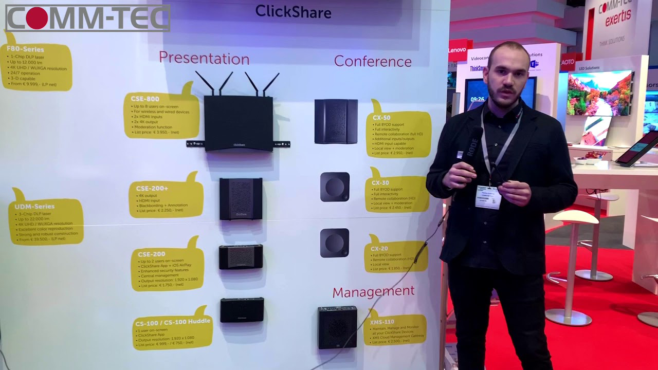Barco ClickShare a ISE 2020 (stand COMM-TEC)