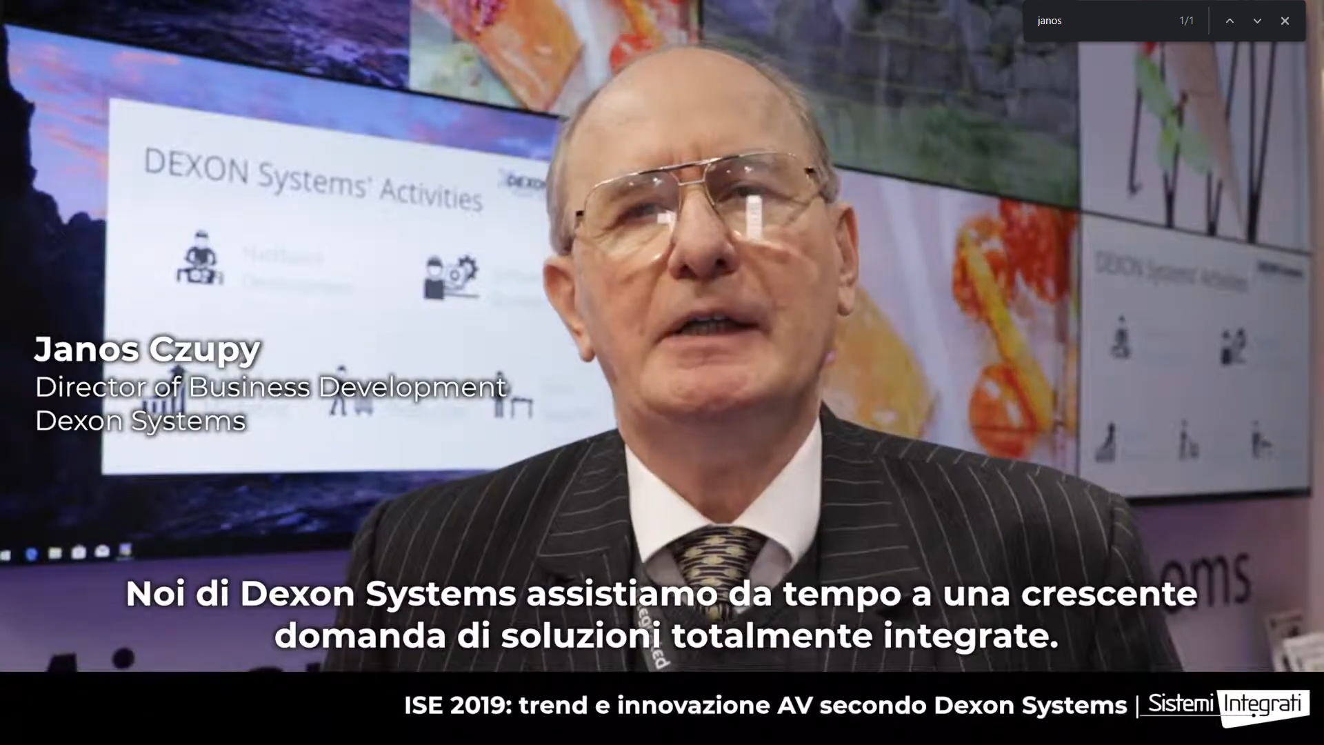 ISE 2019: intervista a Janos Czupy, Director of Business Development, Dexon Systems